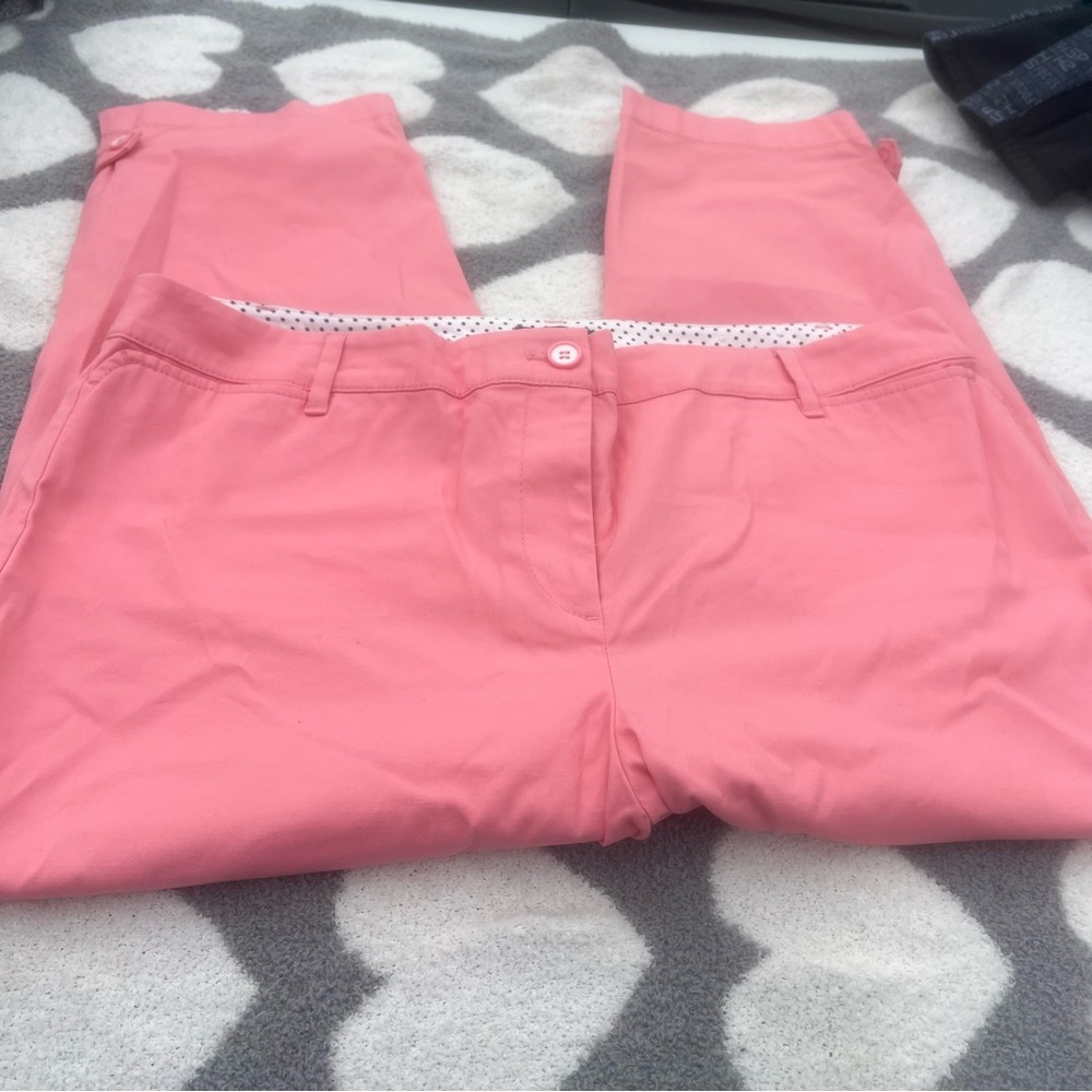 Talbots Prefect Cropped Pant in Pink Petite Plus Size 16P